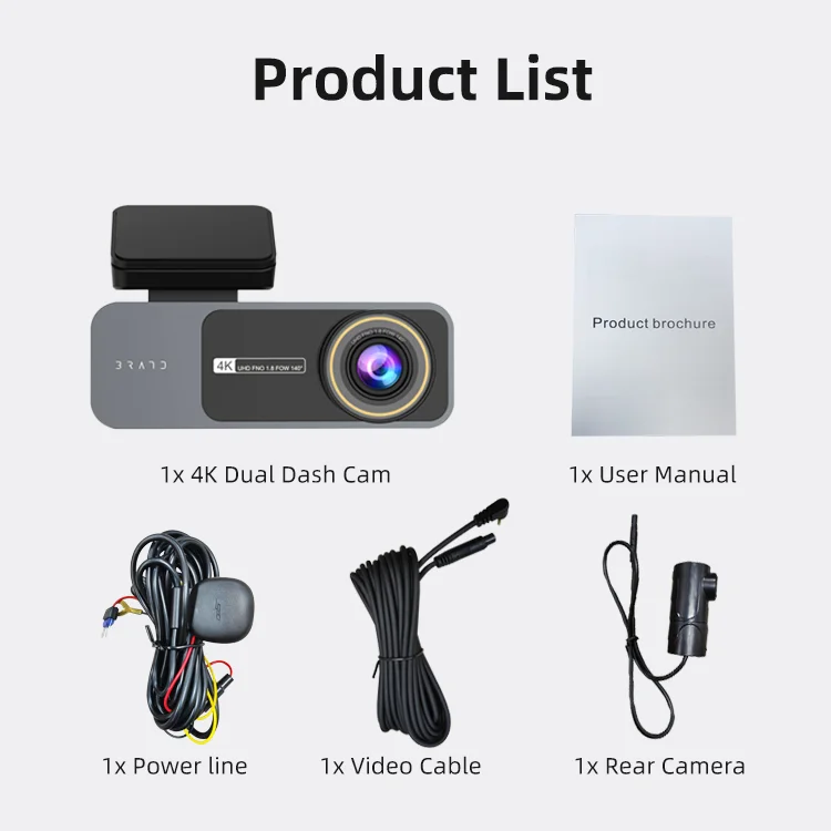 Coview New Dash Cam Per Auto 4k DVR 1.47 Inches IPS LCD Dual Lens Dash Cam 4k Black Box F1.8 with Parking Monitoring for Agent supplier