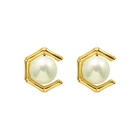 Pearl Jewelry 2021 Hot Style Pearl Personality Jewelry Light Luxury Niche C-type Pearl Collarbone Chain Set