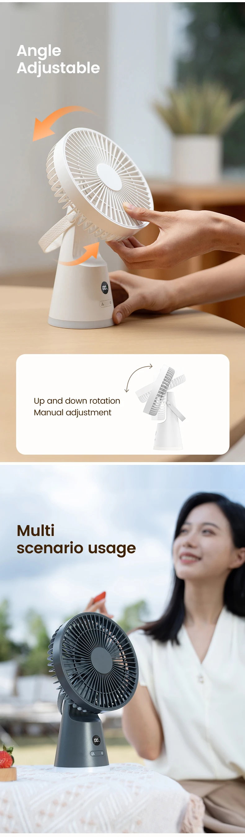 Table Fan, Portable, DC5.0V, Battery - detail 6