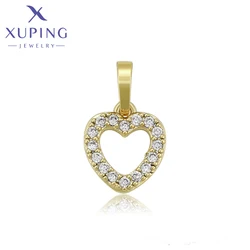 A00712568 xuping jewelry fashion heart pendant 14K gold  elegant simple zircon shinning special  hot sale neutral pendants