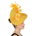 Sinamay Ladies Church Hats Elegant Women Wedding Bridal Hair Fascinator Hats For Ladies