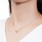 Real Gold Diamond 2021 Popular Real 18k Solid Gold Big Diamond Necklace For Girlfriend /lady /women