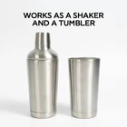 Bar Cocktail Cocktail Shaker New Design 14oz 16oz Stainless Steel Double Wall Metal Boston Bar Cocktail Shaker Set