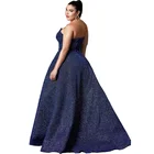 2020 Guanzhou Wholesale Luxury Plus Size Maxi Club Plus Size Vestidos De Gala Azul Marino Evening Dress For Women