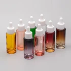 Perfume Oil Perfume Essential Oil Frosted Clear Colorful Glass Dropper 30ml Essential Oil Bottle