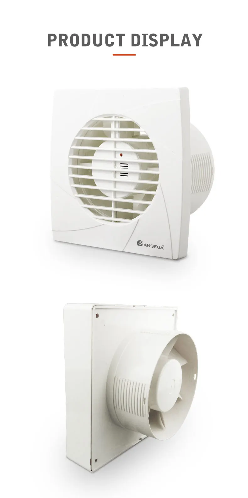 Angega B-456inch Exhaust Fan, B-4"5"6"inch, Plastic, Wall - detail 10