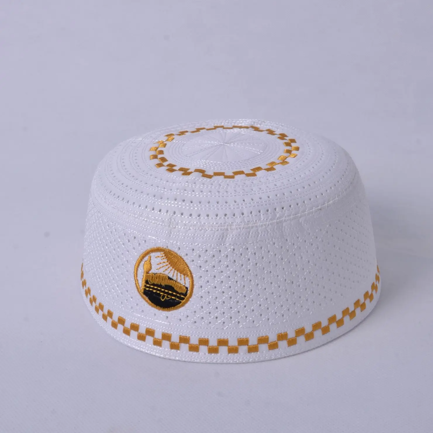 Black White Muslim Caps Prayer Kufi Hat 