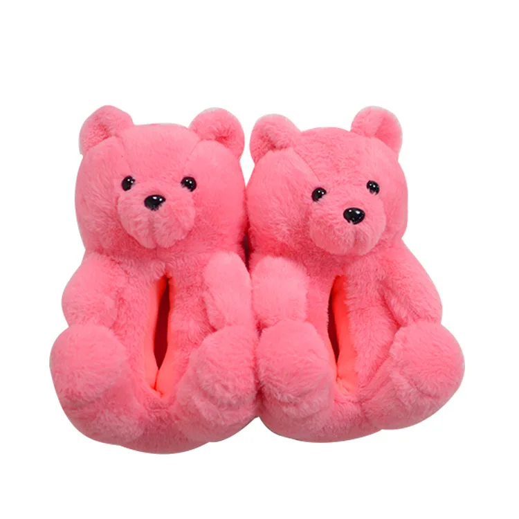 pink teddy bear slippers