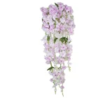 Purple Romantic Artificial Cherry Blossom Garland Hanging Vine Silk Sakura Flower Hanging Wedding Wall Decoration Purple