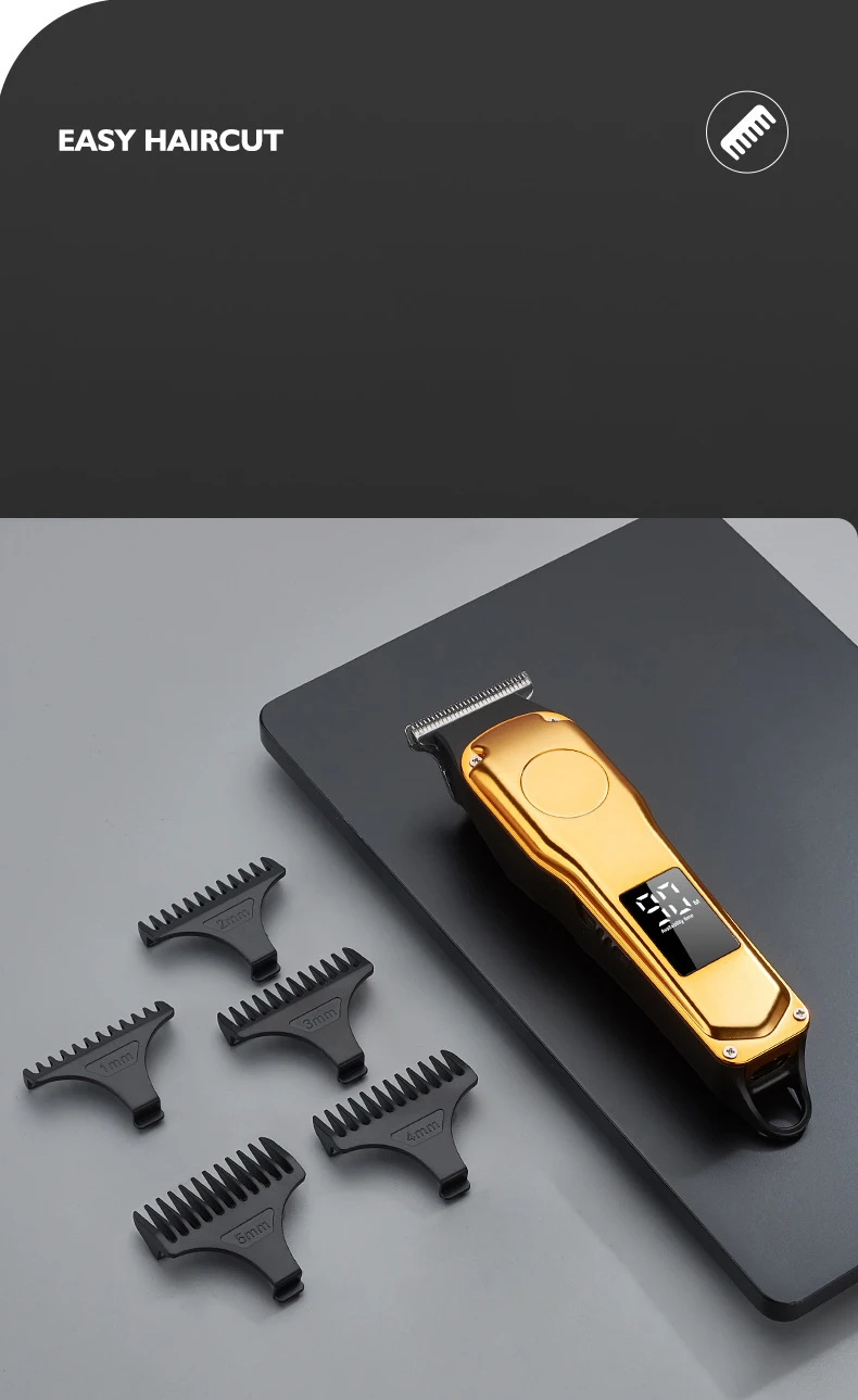 Hot Sell professional barber cordless rechargeable hair shaver LED display electric body hair cutting trimmers & clipper for men.jpg