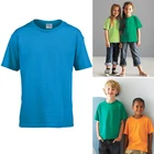 For Boy 100% Cotton Comfortable Pure Color Sublimation Blank T-shirt O Neck Logo Custom For Children Boy Girl