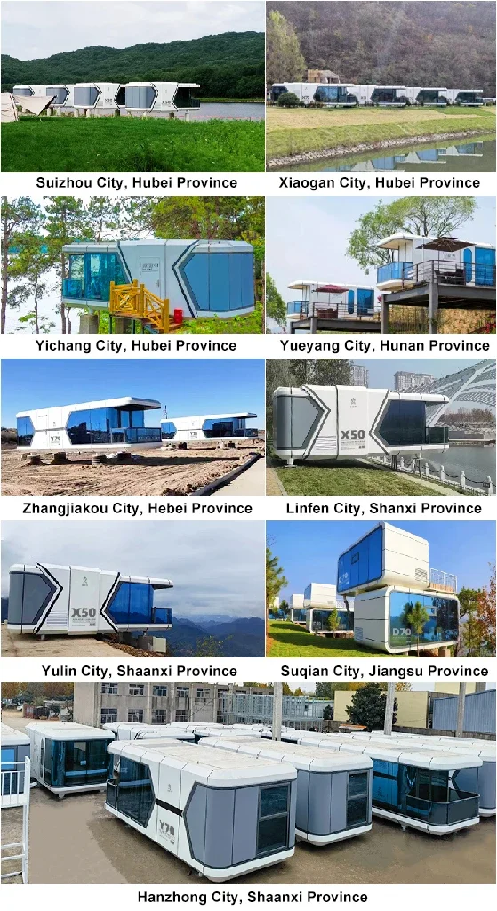 Portable Prefab House Modular Frame Modern Space Capsule Style Camping