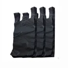 Plastic Bag T-shirt Plastic Bag Wholesale Black Hdpe Plain Plastic T Shirt Bag For Grocery