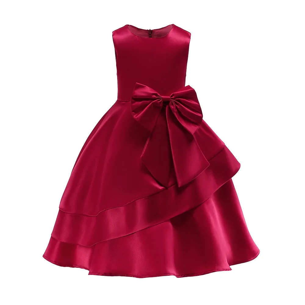 Kids Satin Dress Red Princess Dresses ...