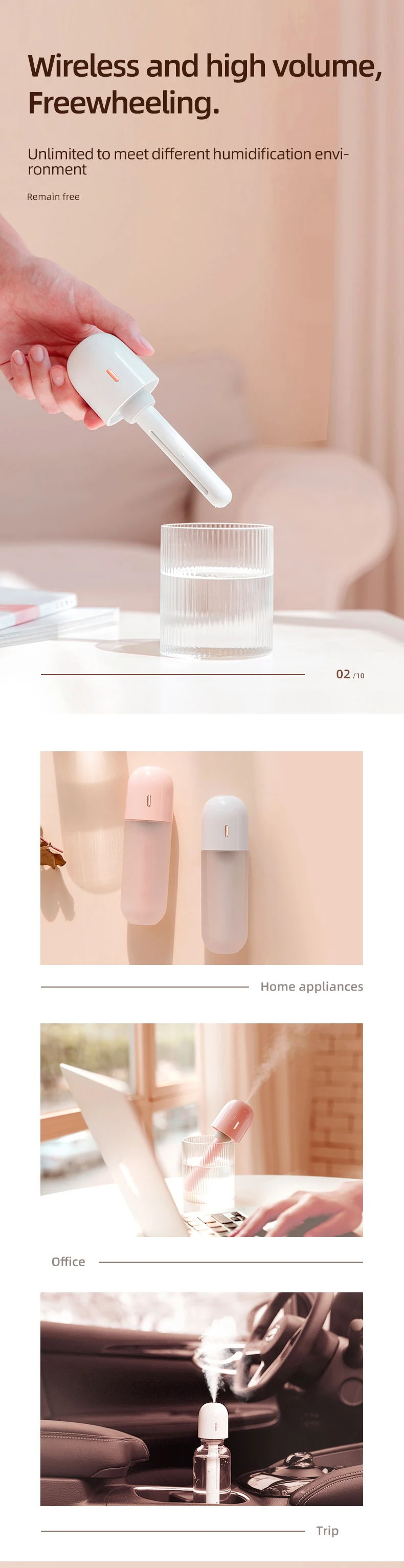 Top sales Car Humidifier Manufacturer Ultrasound Large Capacity mini usb mist Air Humidifier