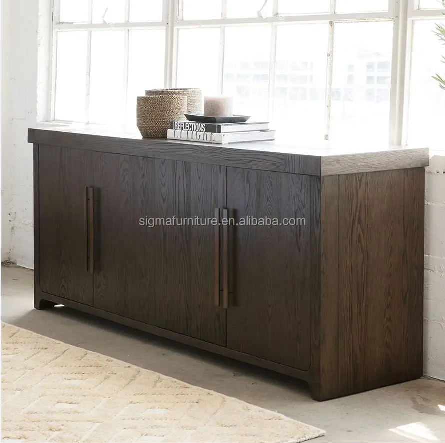 Living room storage Cabinet console table wood furniture dining room 4-door sideboard
