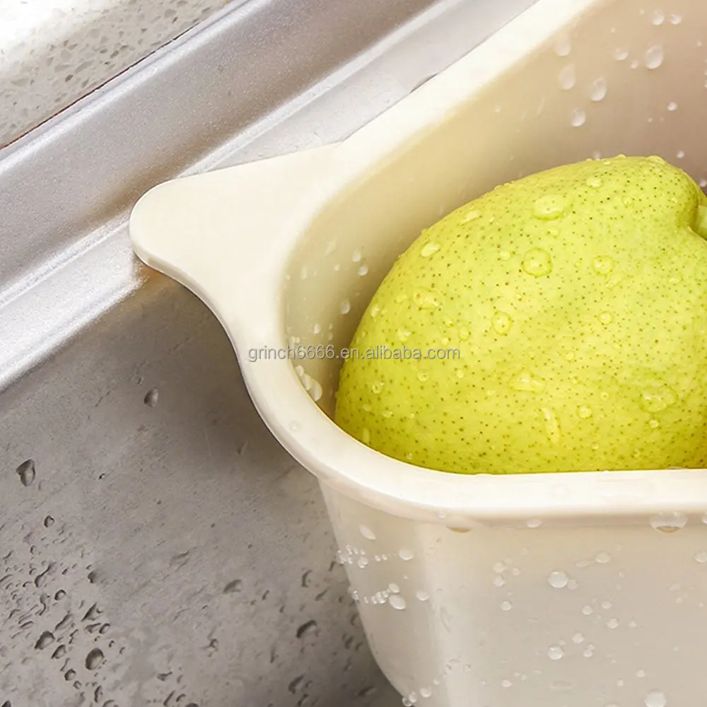 2025 Suction Cup Drain Basket Plastic Storage Holder Multifunctional Drain Shelf