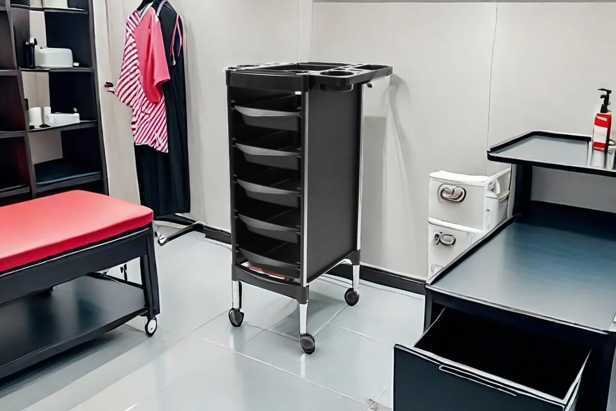 salon wholesalers salon suite black Movable detachable spa trolley cart