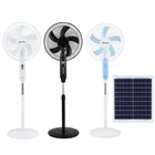 Fan Rechargeable Solar Fan 16 Inch Dc Stand Fan With Led Light And USB Charger