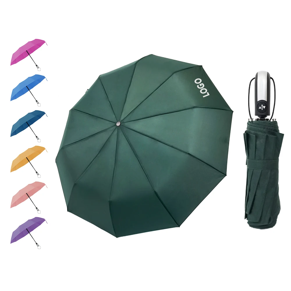 Waterproof Foldable 23 Inch Luxury Cheap Automic Wholesale Promotion Folding Customized Umbrella With Logo