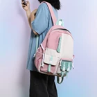School Bag 2021 School Bag Personalized Wholesale Fashion Zipper Stitching Colorful Checkered Backpack
