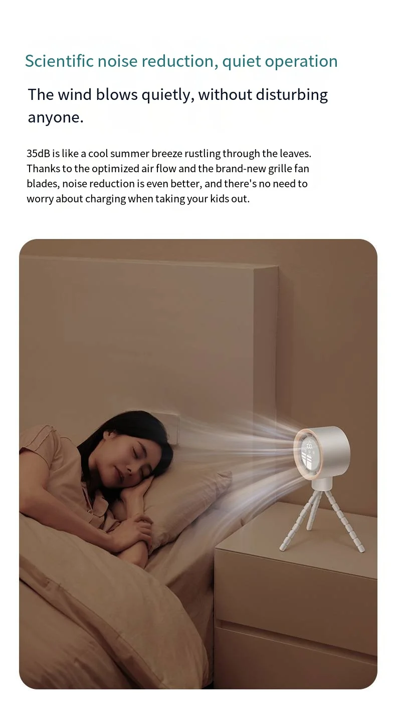 Mini Portable Fan, USB, Plastic - detail 34