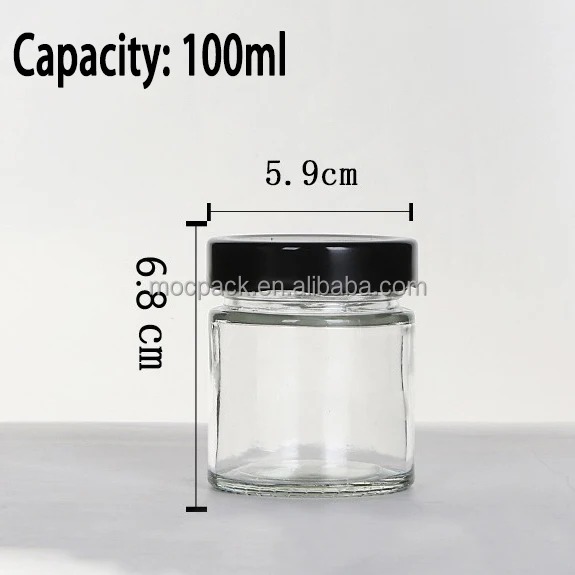 product glass jars food grade jam bottle glass jar straight sided clear glass candle jar with lid-27