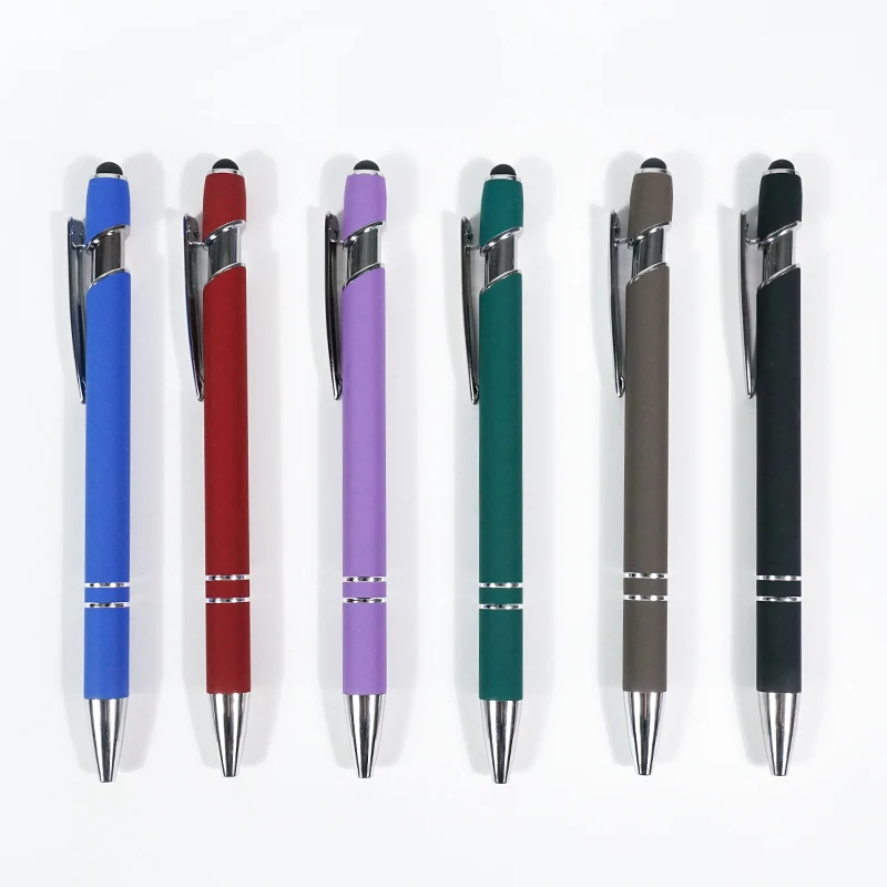 Free Sample Customized Wholesale Plastic Pen Promotional Advertising Gift Click Ballpoint Pens With Screen Touch