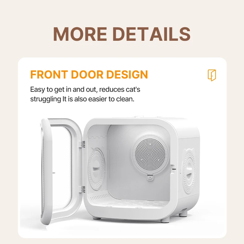 75L Smart Pet Dryer Box with Curved tempered glass 15 mins quick drying