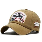 Summer European And American Baseball Cap Embroidered Alphabet JUMP1985 Cowboy Made Old Washed Summer