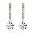 Earrings Silver Earrings Custom Fashion Earrings Vintage Crystal Rhineston Luxury Huggie Jewelry Earrings Silver Golden