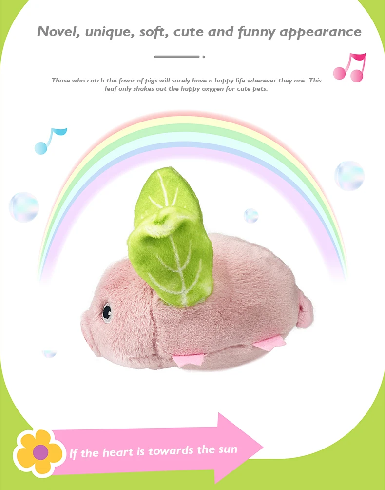 New Hot Selling Pig-shaped Plush Electric Toy with Flapping wings and Making Sounds USB Charging Cat Toy Pet Products factory
