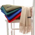 Scarves Scarf Wholesale Solid Brushed Custom Logo Cozy Warm Women Winter Cashmere Shawl Scarves Scarf For Women