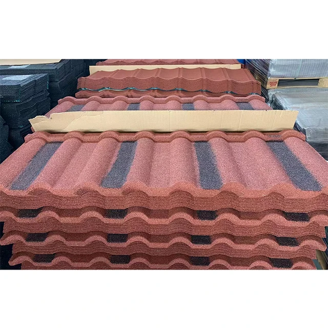 Factory Direct Supply Cheap Price Zinc Stone Roof Tiles South Africa Stone Color Waterproof Roofing Tiles