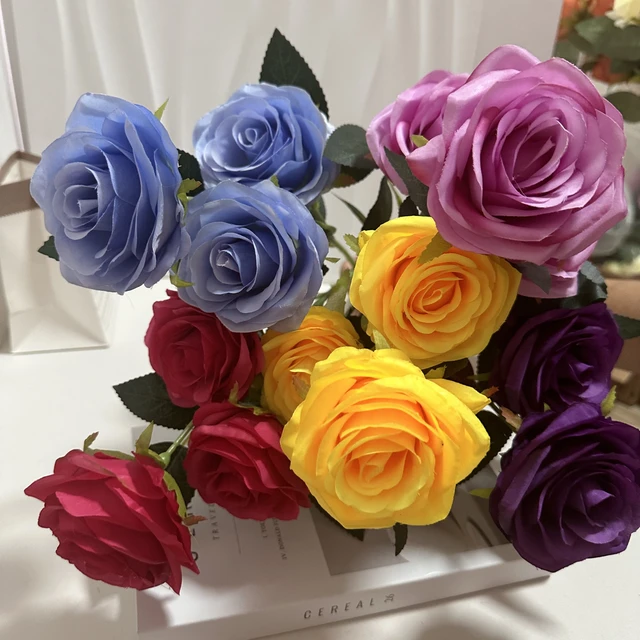 Three Roses for Chinese New Year Christmas Graduation-Hot Gift Idea! Floral Decor for Occasions-for Mother's Day and Halloween