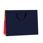 Bridal Bag Ribbon Handle Bags Customized White Bridal Packaging Blue Ribbon Handle Wedding Paper Dress Bag