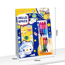 Magic Drawing Book Crayons Students DIY Drawing Coloring Book School Reward Stationery Gift Set Creative Acrylic Marker Set