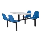 Student Table And Chair 4 Seats School Furniture Manufacturer Classroom Student Canteen Table And Chair
