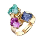 Druzy Rings Women Ring Druzy Rings Adjustable 925 Sterling Silver Gold Women Ring Stone