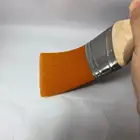 Paint Brush Paint Brush Short Birch Handle Angled Sash Oval Shoulder Round End Nylon 2in Paint Brush