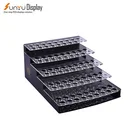 Polish 5 Tiers Black Acrylic Rack Stand Plexiglass Cosmetic Display Stand Acrylic Display Nail Polish