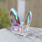Gifts Souvenirs Etched Blue Crystal Butterfly Gifts For American Wedding Souvenirs