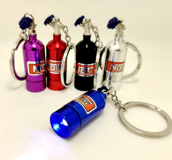 NOS Bottle LED Keychain Keyring Nitrous 
