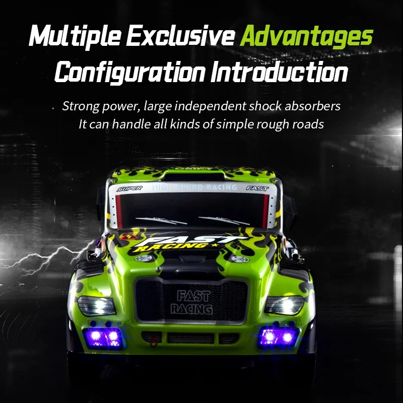 35Km/h High Speed RC Truck Toy Electric 4WD Driving Drifting Car Graffiti Remote Control Professional Sports Toys Car with Light