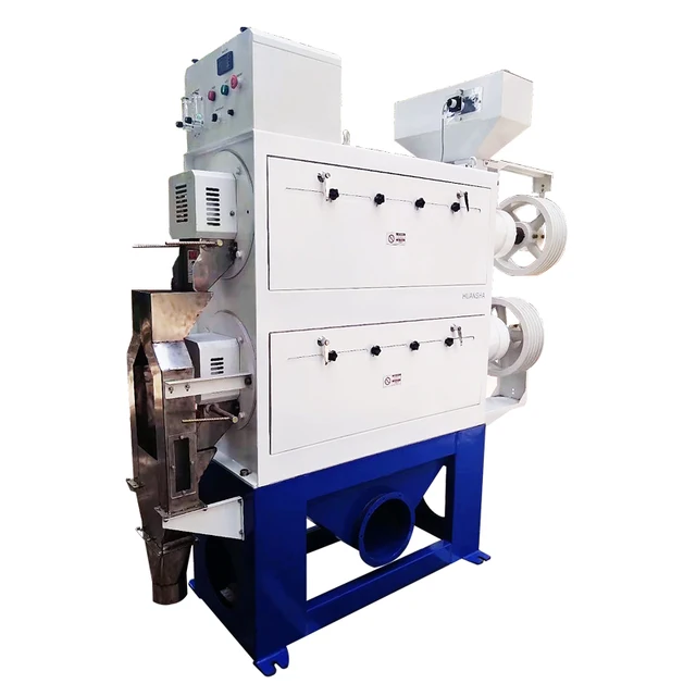 High Quality Rice Processing Machine KB 50*2 Double Roller Parboiled Rice Water Polishing Machine Mist Polisher