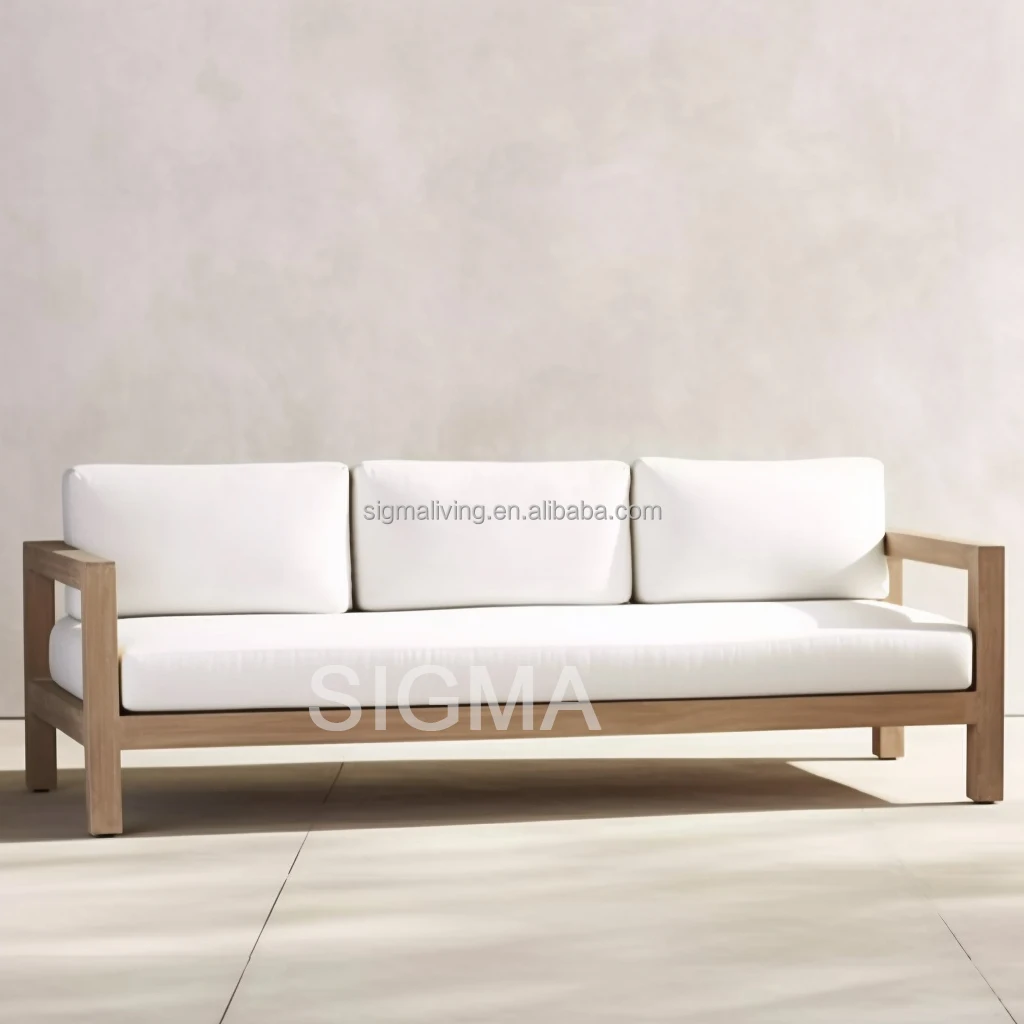 Wholesale Hot Selling Modern Luxury Outdoor Patio Garden Pool Sets Hotel Wooden Teak Daybed Chaise