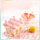 Ice Cream Cream Mold New Arrival 6pcs Wholesale Homemade Silicone And Plastic Ice Cream Shaped Mold
