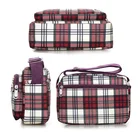 Bag Women No Hot Sale Trendy Custom Logo Checked Fabric Small Wide Single Long Strap Shoulder Bag For Women