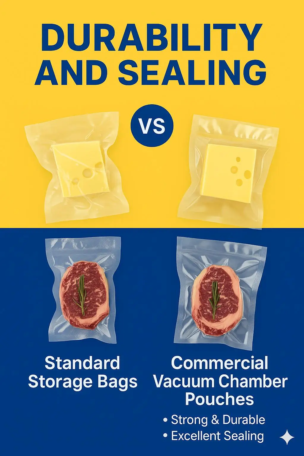 Wholesale Commercial Grade Smooth Vacuum Chamber Pouch for Fresh Meat, Sous Vide, and Restaurant Food Service - detail 8