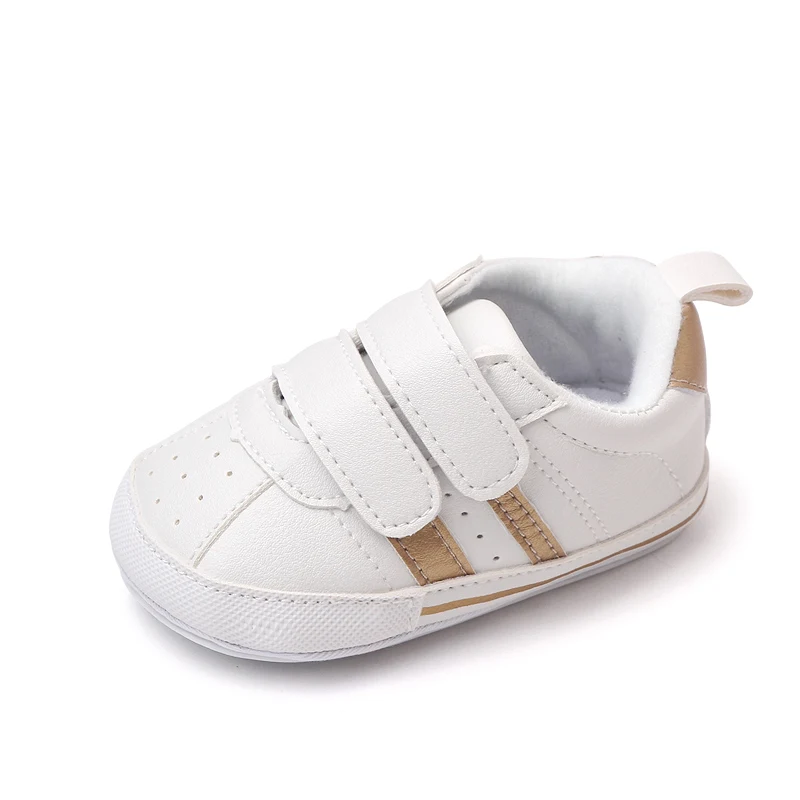 PU Leather Mesh Breathable Small White Shoes Soft Soled Baby Casual Sports Shoes Equal to Boys and Girls manufacture